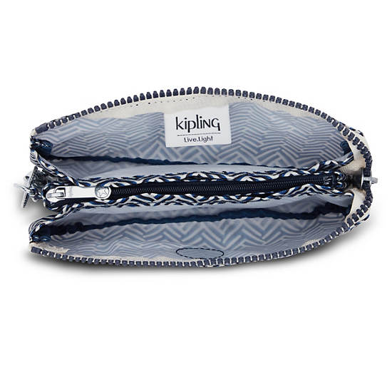 Kipling Creativity Large Printed Pouch Vesker Blå Hvite | NO 1122ZU